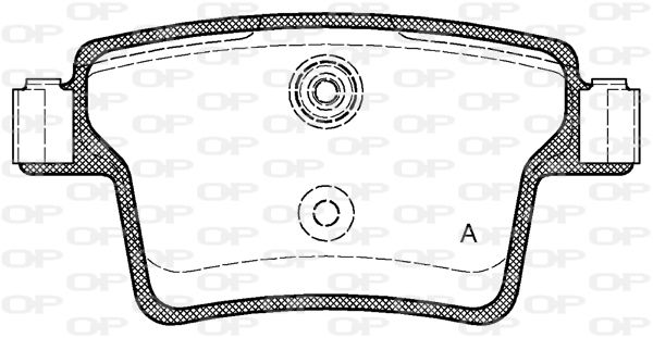 OPEN PARTS Комплект тормозных колодок, дисковый тормоз BPA1149.10
